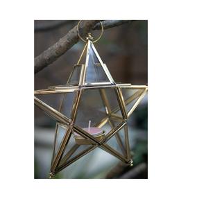 Linterna colgante de Metal portátil, minifarol de viento con forma de estrella hueca, decoración - Product Image 4