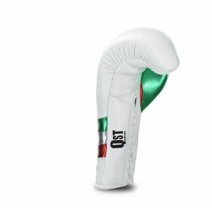 Guantes de boxeo de competición con logotipo personalizado con cordones de cuero de vaca ajuste cómodo disponible en todos los tamaños guantes de competición - Product Image 5