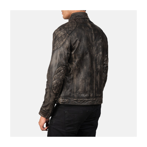 Veste en cuir véritable hommes vestes en cuir moto veste en cuir PU hommes produit à vendre - Product Image 3