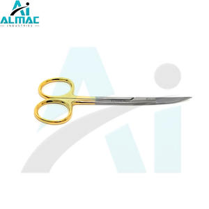 ALMAC Acero inoxidable oro mango Supercut una hoja dentada dos piezas inoxidable Steal Iris Tijeras-recto y curvo - Product Image 3