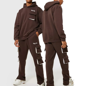 Personnalisé hiver coton polaire maternité hommes sport survêtement ensemble deux pièces écologique respirant - Product Image 2