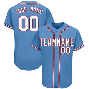 Hommes/adultes personnalisé maillot de Baseball Sublimation complet respirant séchage rapide col en v 100% polyester uniformes d'équipe universitaire personnalisés - Product Image 1