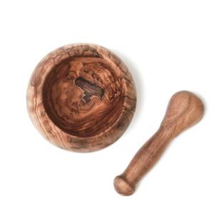 Grand ensemble moderne de mortier et de pilon, bol naturel, broyage d'épices de cuisine thaï, broyeur d'herbes de cuisine en bois dur, prix bas - Product Image 6