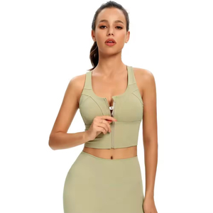 Soutien-gorge de sport haute performance pour femme, avec logo frontal, respirant, grandes tailles, en Spandex/Nylon, amovible, idéal pour le yoga, le fitness et la gym - Product Image 3