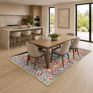พรมเชนิลล์ลายดอกไม้แบบดั้งเดิมสีทองแดง รุ่น LXDP-0141 จาก RUGS DEPOT สำหรับขายส่ง ซักเครื่องได้ ไม่ลื่น - Product Image 4