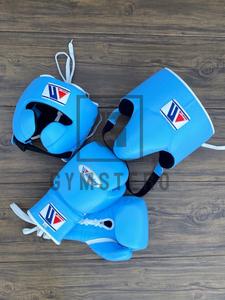 Nouveauté GYMSTERO : Gants de boxe professionnels en cuir à doigts entiers, 3 pièces, avec lacets et sangle de poignet réglable pour arts martiaux - Product Image 3