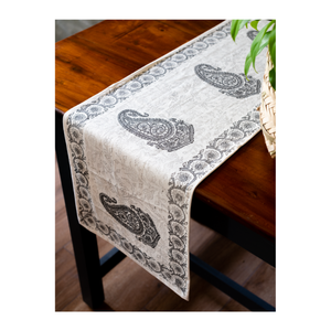 Upgrade Decor Today With 100% Cotton Embroidered Floral Red Minimalistic Table Runner 220 GSM 108 Inch India UPS GOTS Label - Product Image 2