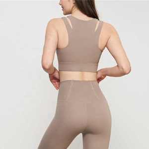 QUICK DRY New Design Spandex Breathable Top <b>Open</b> Back Slimming Running Active Wear Fitness Yoga U Back Sports <b>Bra</b> for Women - Product Image 2