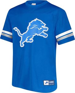 เสื้อยืดไลออนส์บลูเจอร์ซีย์ 34 ปักด้วยเครื่องจักร โพลีเอสเตอร์ ทนทาน ลายมาสคอต ผ้าตาข่ายนุ่ม สไตล์วินเทจ - Product Image 3