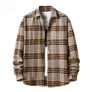 Camisa de manga larga unisex de franela de algodón para hombre al por mayor - Product Image 1