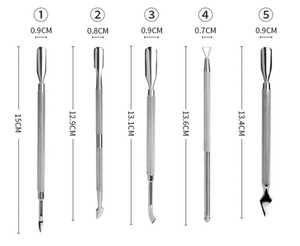 Poussoir à cuticules en titane, pour les ongles, Surface miroir, manucure personnalisée, en acier inoxydable - Product Image 3