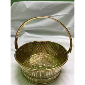 Panier de prière ovale en laiton, élégant panier à fleurs pour les pratiques spirituelles - Product Image 2