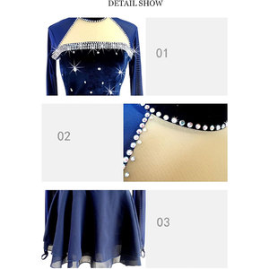 Uniformes de Porristas Personalizables para Mujer, 100% Poliéster, Impresión por Transferencia de Calor, Adornados con Pedrería, Disfraces de Porristas Personalizados para Chicas - Product Image 4