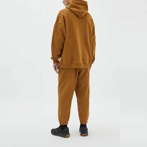 Vente en gros Ensembles de pantalons de survêtement à capuche coupe carrée à épaules tombantes pour hommes, marque privée OEM - Product Image 3