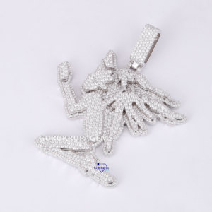 Exclusive Custom Pendant Lab Grown Iced Out VVS Diamond 14KT Solid <b>White</b> <b>Gold</b> Hip Hop Bling <b>Necklace</b> <b>for</b> <b>Men</b> - Product Image 5