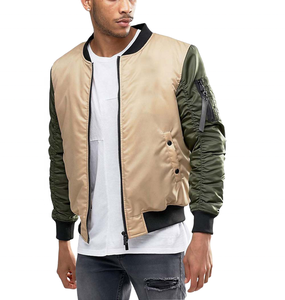 Chaqueta Bomber de Nailon para Hombre, con Cierre, Estilo Urbano, Cuello Alto, Impermeable, Cortavientos, Deportiva, Informal, para Exteriores - Product Image 1