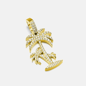 Pendentif Hip Hop pour homme en alliage plaqué or avec diamants CZ personnalisés sur mesure - Product Image 2