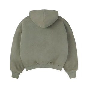 Sweat-shirt à capuche unisexe surdimensionné, couleur unie, en coton French Terry, décontracté, avec poche, respirant, séchage rapide, 360g, coupe classique - Product Image 3