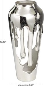 Vase à fleurs en métal de conception fondante unique moderne Jardinières décoratives de table complexes et détaillées pour bureau à domicile ou événement - Product Image 2