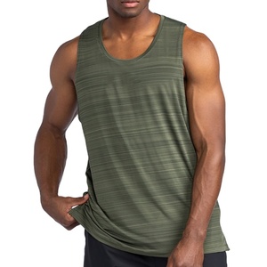 Camiseta sin mangas para culturismo, personalizada, sin costuras, elástica, de punto, con corte, chaleco de gimnasio, color sólido, transpirable - Product Image 5