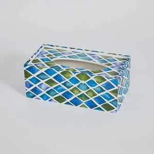 Boîte à mouchoirs imprimée en bois et MDF au design personnalisé pour la décoration intérieure et les comptoirs de réception d'hôtel Options de motifs élégants - Product Image 1