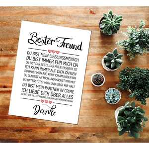 Impression d'art abstraite moderne sur le thème des meilleurs amis - Product Image 2