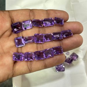 พลอยอเมทิสต์สีม่วงธรรมชาติตัดเป็นพลอยอเมทิสต์แอฟริกันแท้เกรด AAA อัญมณีหลวมขนาด7มม. X 5มม. ทุกขนาด - Product Image 4