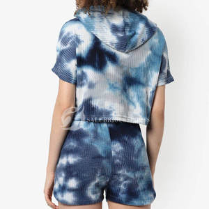 <b>Women's</b> Activewear Gym Clothing Solid Lace Hoodie Shorts Set 100% Cotton Customized Size Two Piece Outfit <b>for</b> Everyday Comfort - Product Image 5