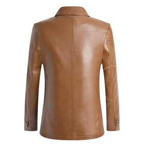 Veste en cuir pour homme, vente en gros, OEM, hiver, extérieur, devant personnalisable, nouveau design, respirante, haute qualité, confortable, élégante, col montant - Product Image 2