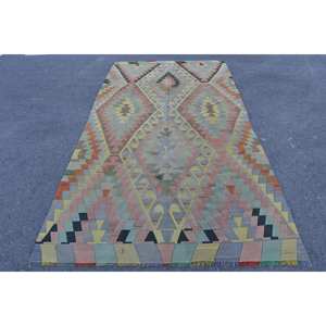 Tapis turc vintage grand 5.1 x 9,5ft bohème vert classique Rectangle Patchwork Design laine matériel Latex tapis de chambre en peluche - Product Image 1