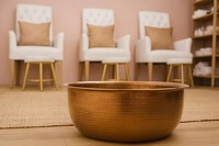 Bol de Spa en cuivre pour hammam turc, élégant et professionnel, accessoire de bain de source chaude traditionnel écologique pour spa à domicile