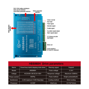 European Warehouse Nema 34 <strong>Driver</strong> HBS860H Digital <strong>Closed</strong>-<strong>loop</strong> Stepper Motor <strong>Driver</strong> 86 Nema 34 <strong>Closed</strong> <strong>Loop</strong> - Product Image 3