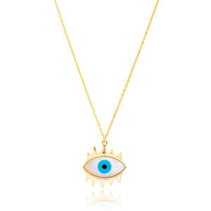 Colgante de plata de ley 925 con diseño de ojo de la suerte turco, hecho a mano, para mujeres - Product Image 1