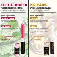 Ensemble de crème à micro-aiguilles GZ ALIDINA avec ampoules réparatrices, traitement du visage pour peaux grasses, lot de 7