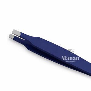 Pinzas para Cejas de Punta Inclinada Azul, de Acero Inoxidable, Ligeras, de Calidad Premium, para Dar Forma a las Cejas con Precisión, Herramienta de Belleza - Product Image 2