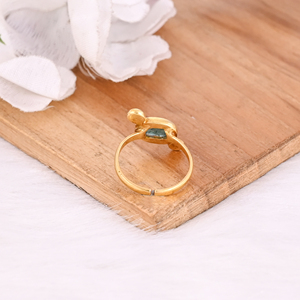 Custom Women's 925 Sterling Silver Ring Natural Tourmaline Gemstone Bezel Setting <b>Yellow</b> Gold Plating Stylish Classic Statement - Product Image 3