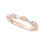 Bague en or rose 14 carats avec diamants baguette et ronds de 3/8 carats, alliance de mariage - Product Image 4