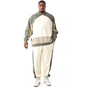 Vente en gros pas cher O-Neck Sweatshirt Jogger Set pour hommes OEM Manufacturer's Clothing Heavyweight Plus Size Tracksuit pour le printemps - Product Image 6