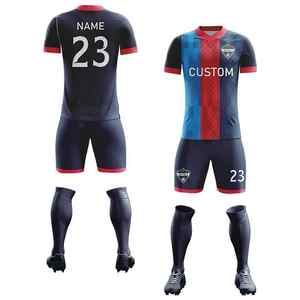 Maillots de football pour hommes adultes, derniers modèles, directement de l'usine, couleurs et logo personnalisés, anti-UV, extensibles, séchage rapide, 100% polyester, uniformes - Product Image 5