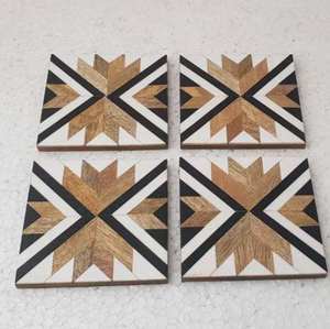 Sous-verres en nacre de la meilleure qualité, sous-verres en nacre incrustés faits à la main pour servir les boissons par HANNAN HANDICRAFT - Product Image 4