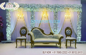 Loveseat DE BODA italiano de aspecto dorado para pareja, novia, novio, Loveseat para escenario de boda, sofá de boda de estilo italiano para novia - Product Image 5