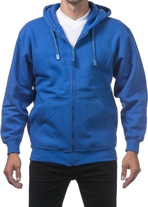 Sweat à capuche en molleton à fermeture éclair sur le devant pour hommes, poids lourd, 60% coton 40% polyester, vêtements importés, fermeture à capuche, lavage en machine - Product Image 4