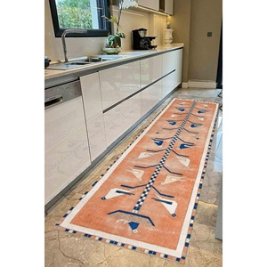 Bird Pattern Turkish <b>Chenille</b> <b>Rug</b>: Non Slip Accent Runner - Product Image 3