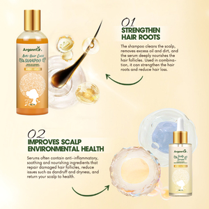 Ensemble de soins capillaires naturels bio de marque privée shampooing et sérum anti-chute pour la croissance des <span class=keywords><strong>cheveux</strong></span> <span class=keywords><strong>sans</strong></span> <span class=keywords><strong>sulfate</strong></span> - Product Image 3