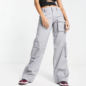 New Arrival Breathable Casual <b>High</b> <b>Waist</b> <b>Elastic</b> Casual Hip Hop Out Wear Streetwear Cargo Pants Women <b>Trousers</b> Pants - Product Image 1