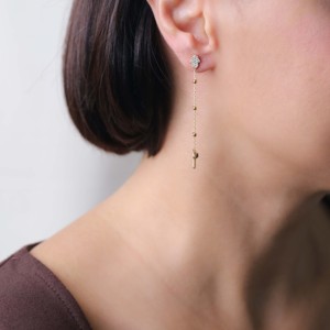 Hamsa Design CZ Blue Eye Bead Long <b>Earrings</b> Wholesale Turkish Handcrafted 925 <b>Silver</b> Sterling Fine Jewelry - Product Image 2