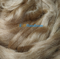 Tops plateados sin teñir de seda Tussah de alta calidad, fibra Natural de 100-200mm de longitud, modelo No-411 para girar