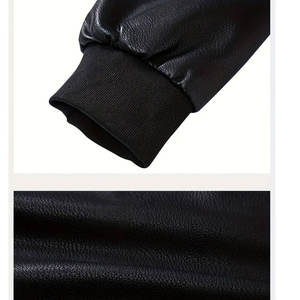 แจ็กเก็ตหนังสำหรับผู้ชายเสื้อแจ็กเก็ตหนังมีสไตล์มีหลายสี - Product Image 4