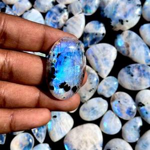 Haute Qualité Tourmaline Moonstone Gemstone Lot Cabochons Naturels En Vrac pour Bijoux Faits À La Main - Product Image 4
