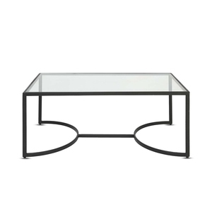 Table basse rectangulaire de luxe en marbre pour la maison La plus grande entreprise de fabrication Zone de réception simple en verre à la mode - Product Image 1